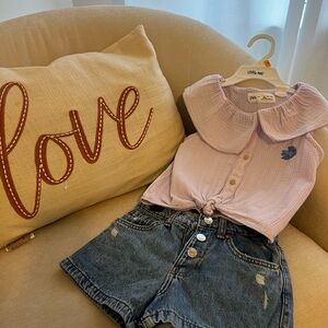 Zara Kids Lilac Knotted Blouse and shorts bundle